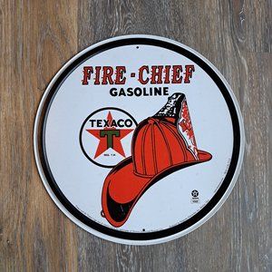 Metal Texaco Sign Decor